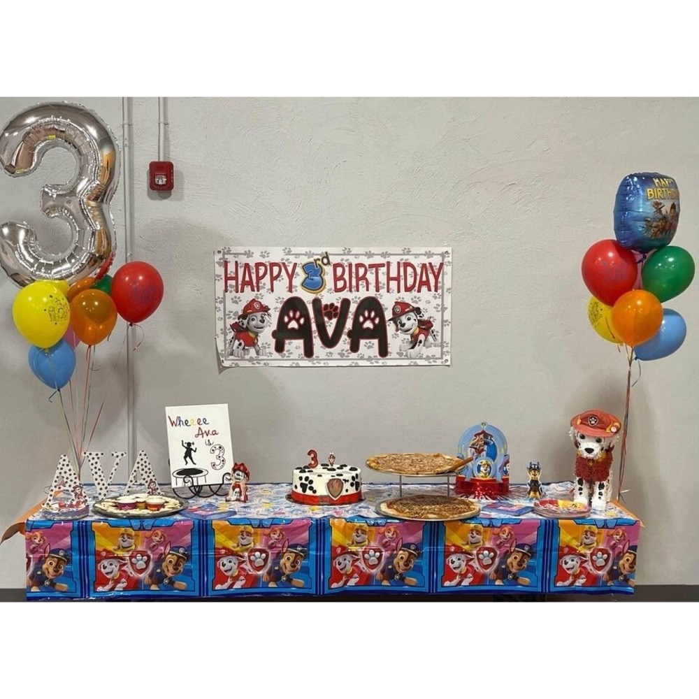 Paw Patrol Marshall Happy 3rd Birthday Ava Vinyl Banner‎ 48" x 24"